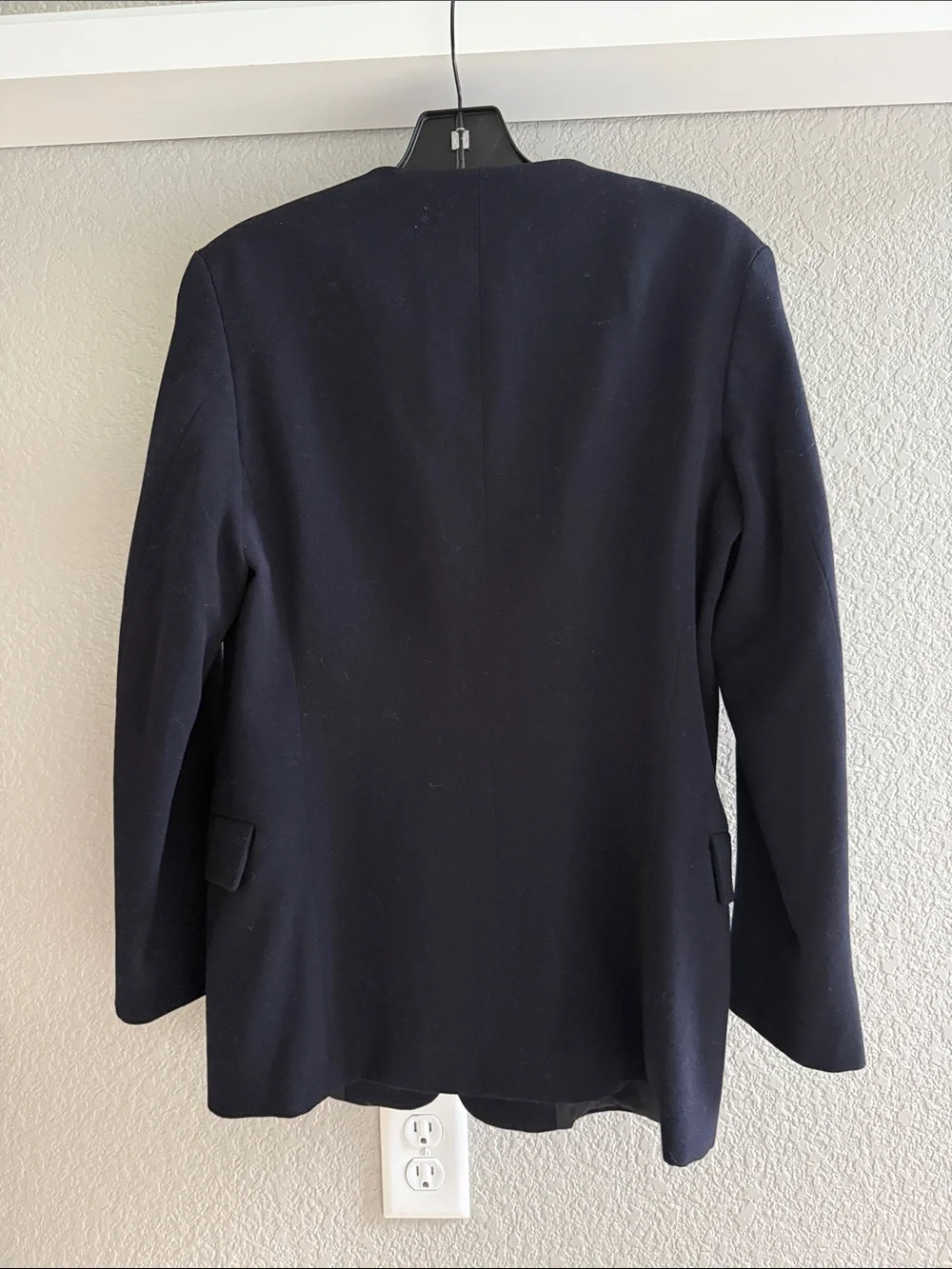 Jil Sander Navy Collarless Blazer Jacket FR38/US 6 - Picture 4 of 7